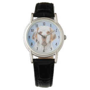 Clumber Spaniel Schilderij - Mooie Originele Honde Horloge