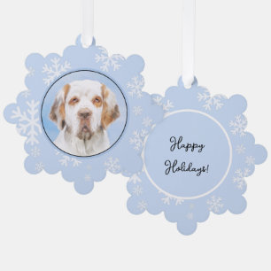 Clumber Spaniel Schilderij - Mooie Originele Honde Ornament Kaart