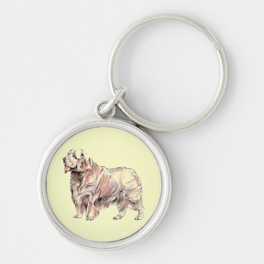 Clumber Spaniel Sleutelhanger (Voorkant)