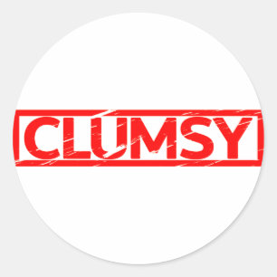 Clumsy Stamp Ronde Sticker