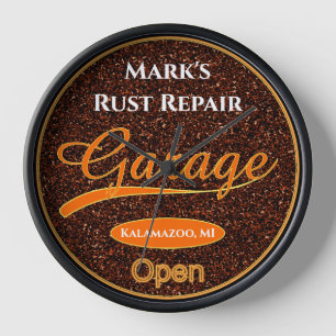 Clunkers Classic Rebel Rusty Garage Horloge murale