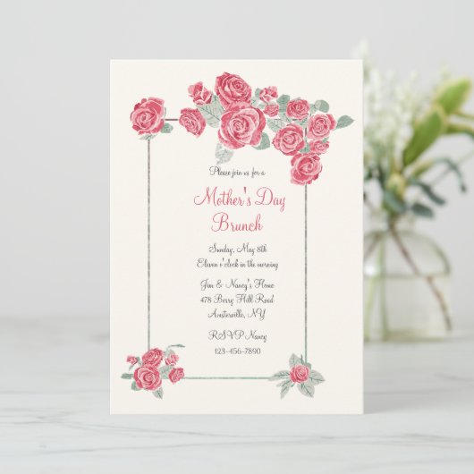 Cluster de Red Roses Invitation (Debout devant)