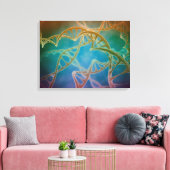 Cluster DNA-strengen Canvas Afdruk (Insitu (Woonkamer))