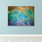 Cluster DNA-strengen Canvas Afdruk (Insitu (Houten vloer))