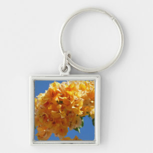 Cluster Golden Bougainvillea Floral Sleutelhanger
