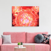 Cluster HIV-virus 1 Canvas Afdruk (Insitu (Woonkamer))