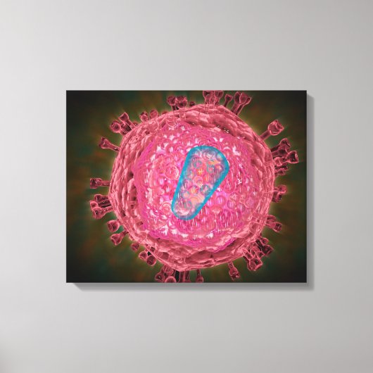 Cluster HIV-virus 2 Canvas Afdruk (Voorkant)
