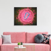 Cluster HIV-virus 2 Canvas Afdruk (Insitu (Woonkamer))