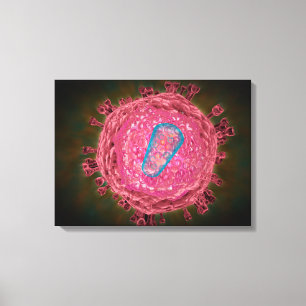 Cluster HIV-virus 2 Canvas Afdruk