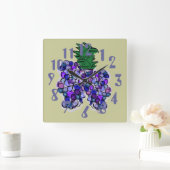 Cluster of Grapes Vierkante Klok (Huis)