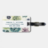 Cluster Succulenten Bagagelabel (Achterkant horizontaal)