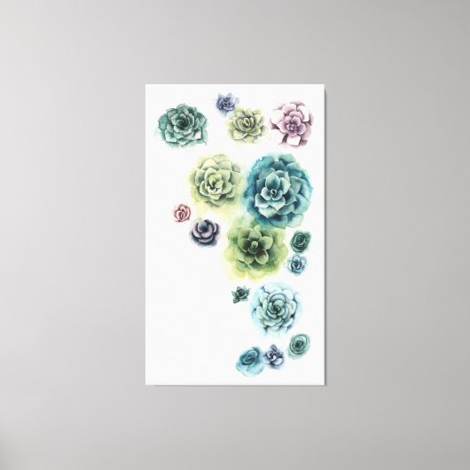 Cluster Succulenten Canvas Afdruk (Voorkant)