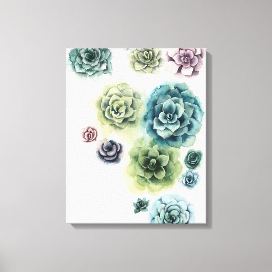 Cluster Succulenten Canvas Afdruk (Voorkant)