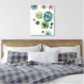 Cluster Succulenten Canvas Afdruk (Insitu (Slaapkamer))