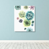 Cluster Succulenten Canvas Afdruk (Insitu (Houten vloer))