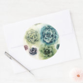 Cluster Succulenten Ronde Sticker (Envelop)