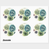 Cluster Succulenten Ronde Sticker (Vel)
