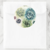 Cluster Succulenten Ronde Sticker (Tas)