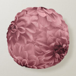 Cluster van acht Mauve Dahlias Floral Rond Kussen