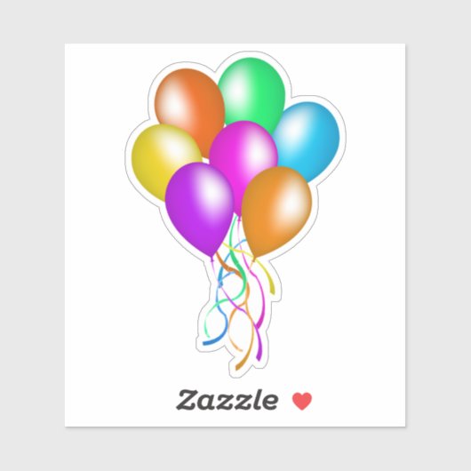 Cluster van Bright Festive-ballonstralen Sticker (Vel)