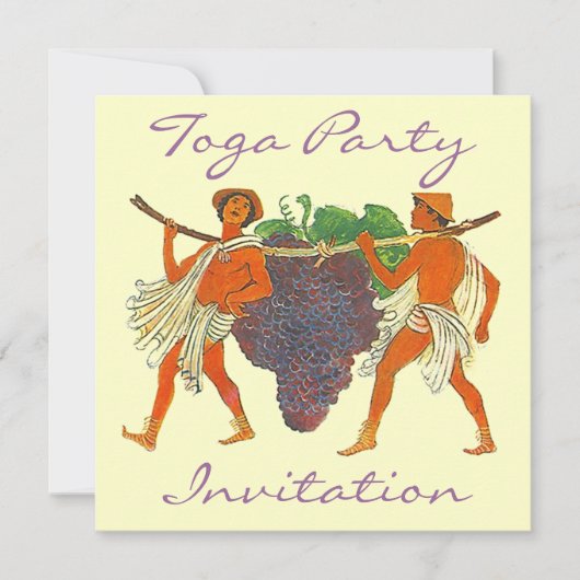 Cluster van Grafieken en Togas Toga-partijuitnodig Kaart (Voorkant)