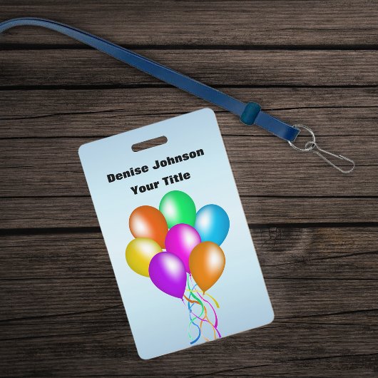 Cluster van Kleurrijke Ballonnen Matching Lint Bla Badge