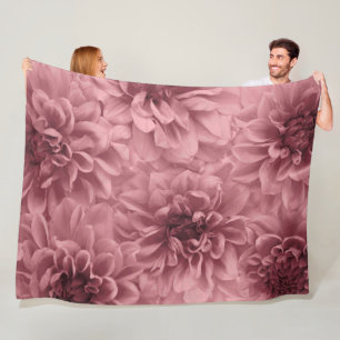 Cluster van Light Mauve Dahlia Flowers Fleece Deken