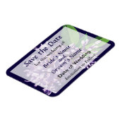 Cluster van Paarse Lilacs Save the Date Magneet (Linkerzijde)