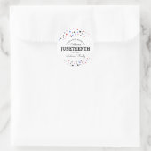 Cluster van sterren | Juneteenth Holiday Hartelijk Ronde Sticker (Tas)