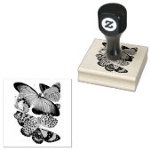 cluster van vlinders rubberstempel (Gestempeld)