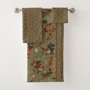 Clusters floraux en Roses Orange-Rouge