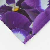 Clusters van Paarse witte slipjes: Harmonieuze gen Fleece Deken (Hoek)