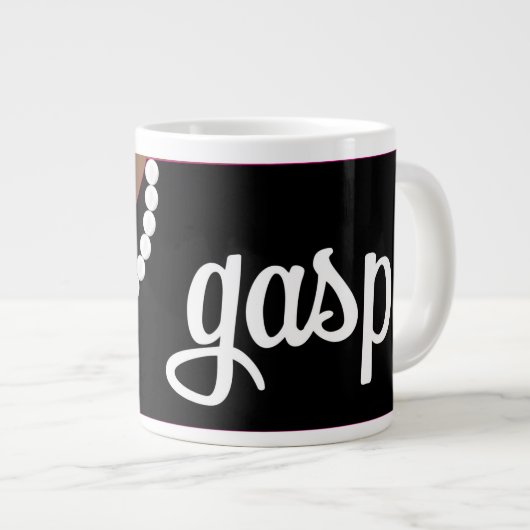 Clutch Pearls en Gasp Jumbo-Mok Extra Grote Beker (Voorkant rechts)