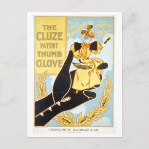  Cluze Patent Duimhandschoen Advertentie Briefkaart