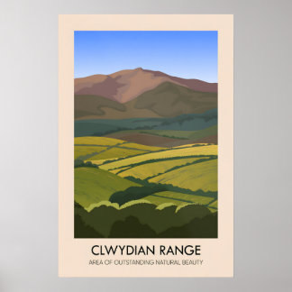 Clwydian Range AONB Reisposter Poster
