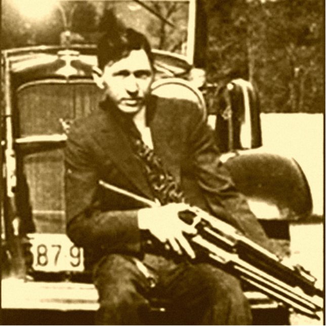 Clyde Barrow - de Barrow Gang Staand Fotobeeldje (Voorkant)