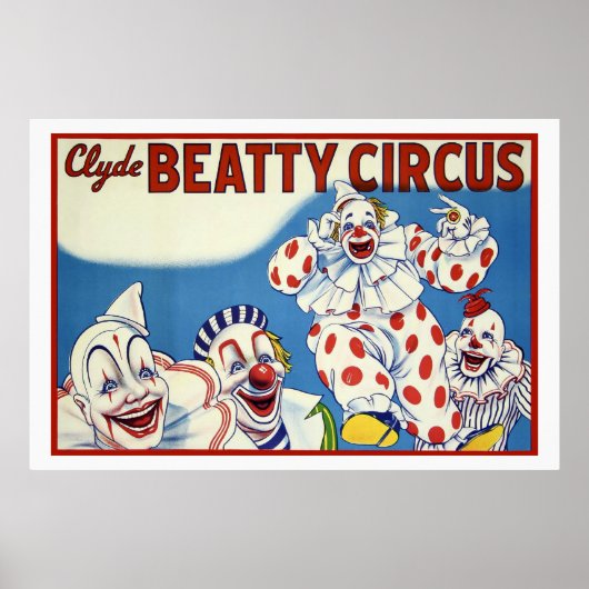 Clyde Beatty Circus Poster (Voorkant)
