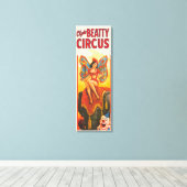 Clyde Beatty Circus Poster Canvas Afdruk (Insitu (Houten vloer))