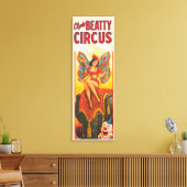 Clyde Beatty Circus Poster Canvas Afdruk (Insitu (Woonkamer))