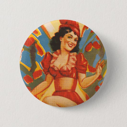  Clyde Beatty Circus Poster Ronde Button 5,7 Cm (Voorkant)