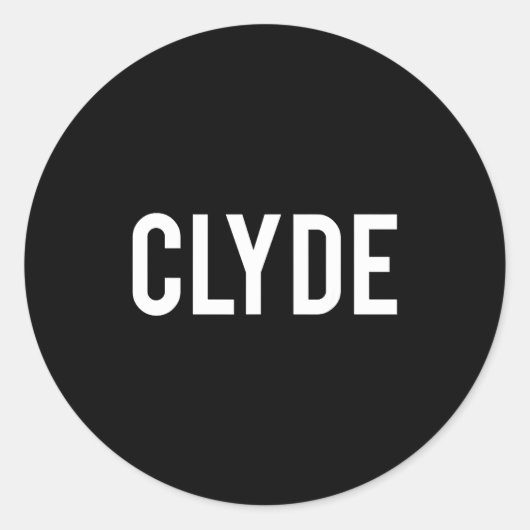 Clyde - Cool New Funny Name Fan Gift Tee  Ronde Sticker (Voorkant)