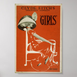 Clyde Fitch's beste comedy Vintage Poster
