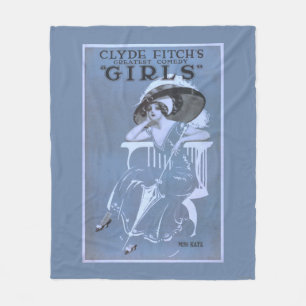 Clyde Fitch's grootste komedie, 'Meisjes'-theater Fleece Deken