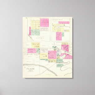 Clyde, Glasco, Jamestown, Kansas Canvas Afdruk
