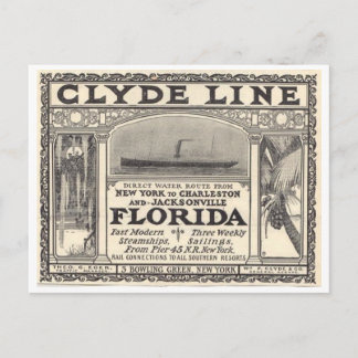  Clyde Line Florida Steamship AD Briefkaart