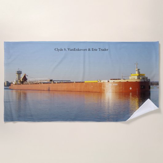 Clyde S. Van Enkevort & Erie Trader strandlaken (Voorkant)