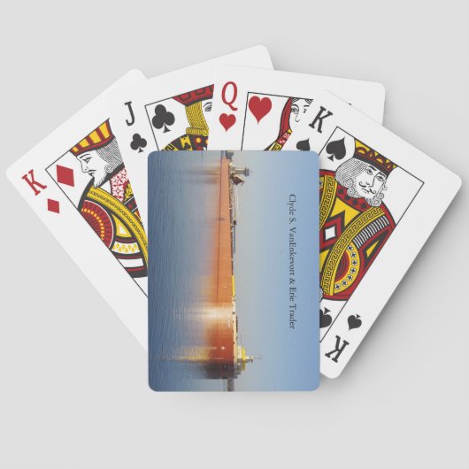 Clyde S. VanEnkevort & Erie Trader speelkaarten (Achterkant)