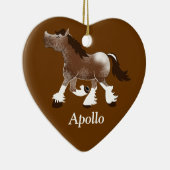 CLYDESDALE Brouillon Cheval Ornement personnalisé (Droite)