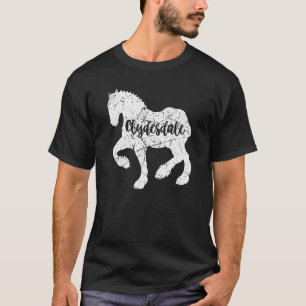 Clydesdale Clydesdale Ruiter Reuzen Voeten Paard T-shirt