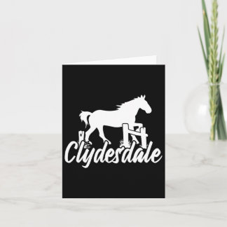 Clydesdale Draft Horse Pun Horseback Riding Kaart